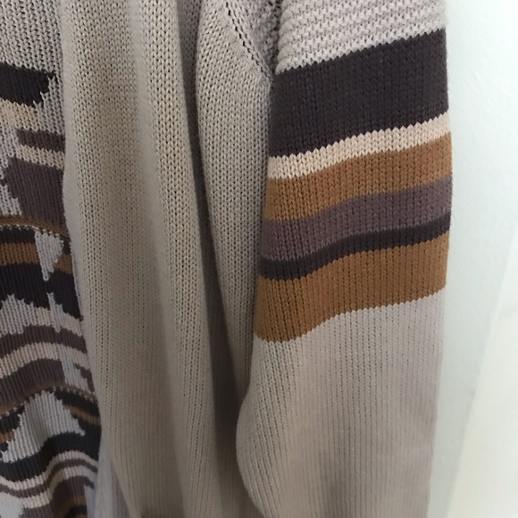 Ariat Beige and Brown Long Cardigan Sweater - Picture 2 of 6
